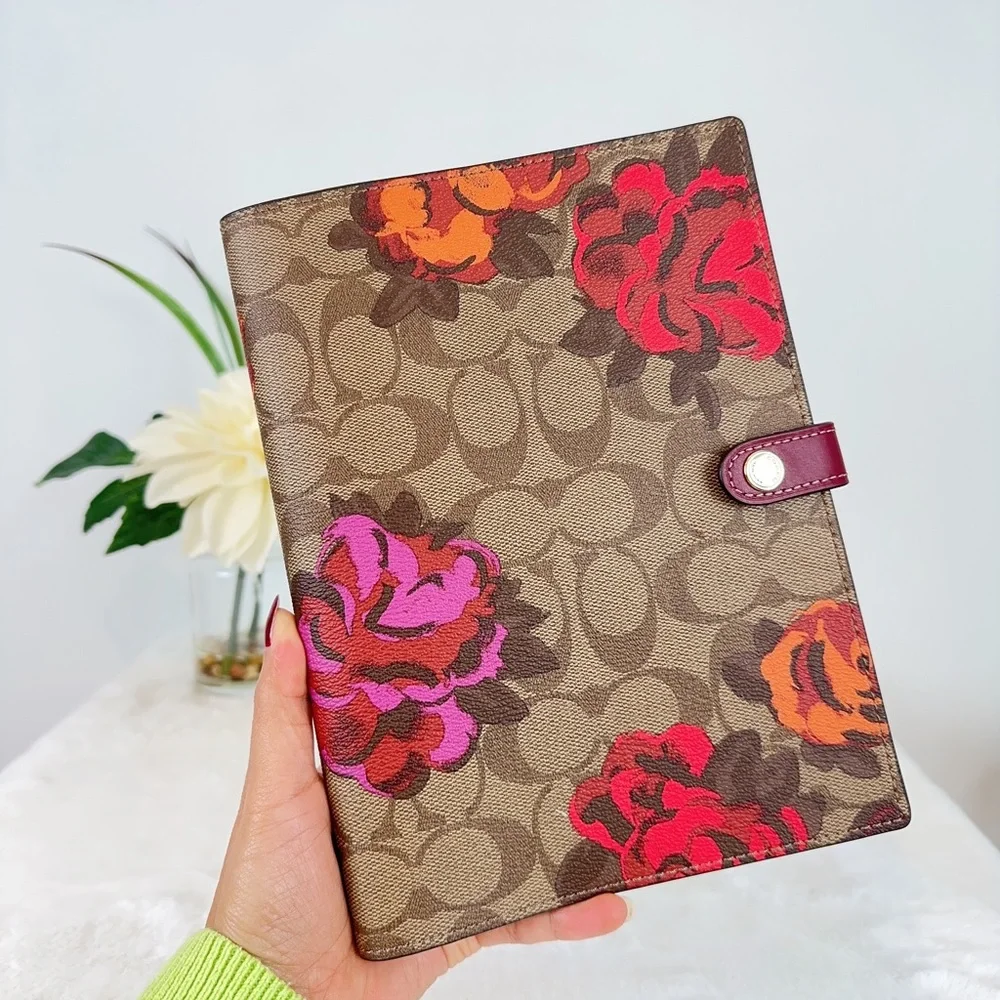 Coach | Office | Nwt Coach Notebook In Signature Canvas With Jumbo ...